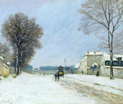 Winter, sneeuweffect, 1876 door Alfred Sisley